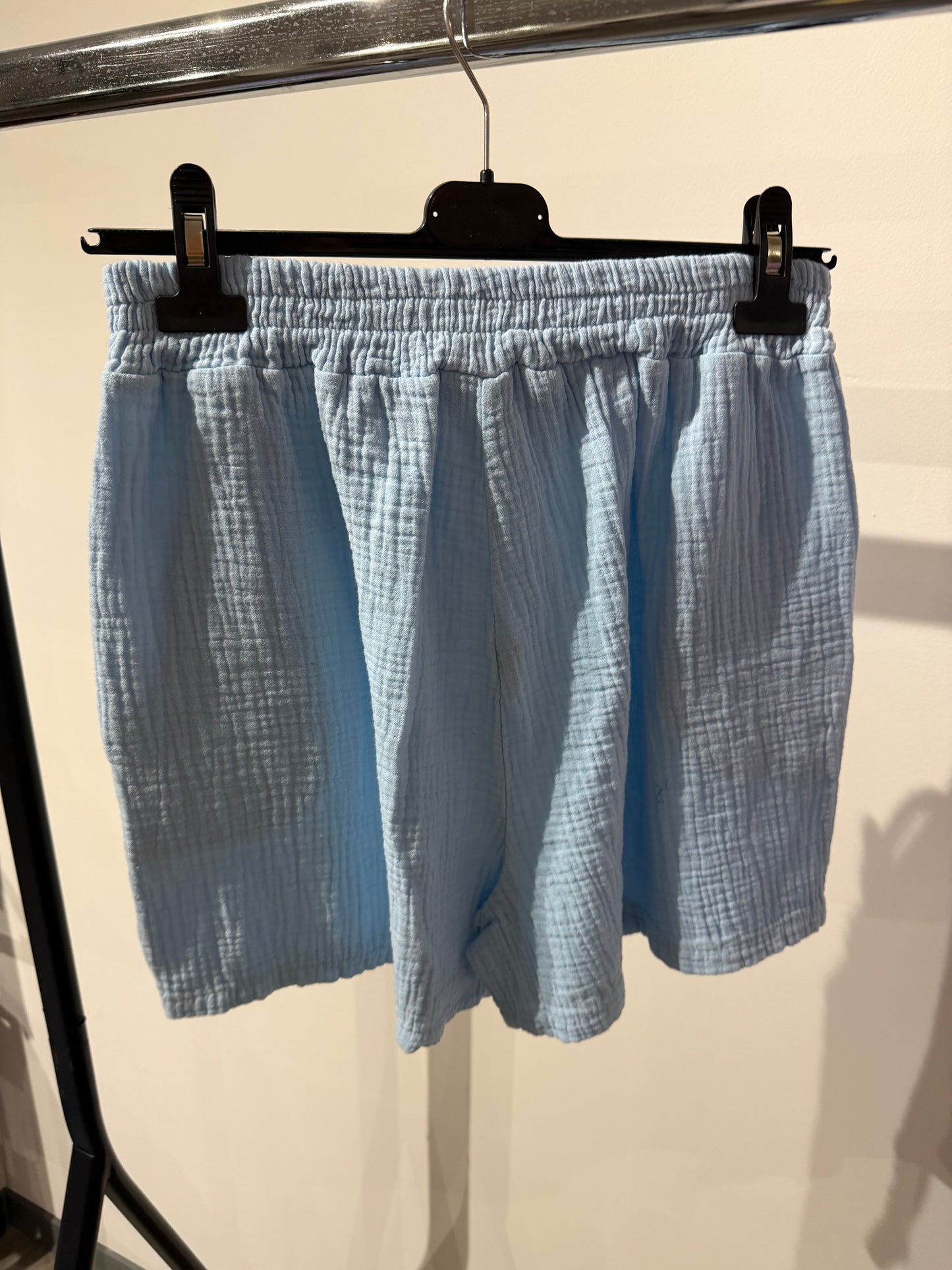 Musselinshorts -1911- hellblau - Sarahs Modeboutique