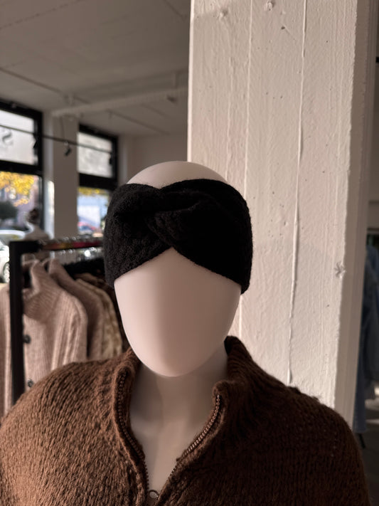 STIRNBAND GEFLOCHTEN -1566- SCHWARZ