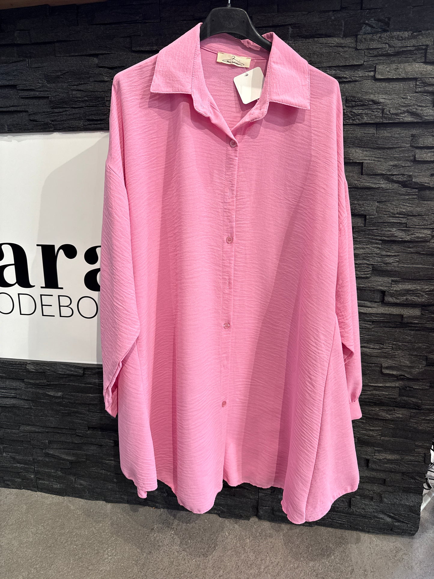 Bluse lang -8811- Pink - Sarahs Modeboutique