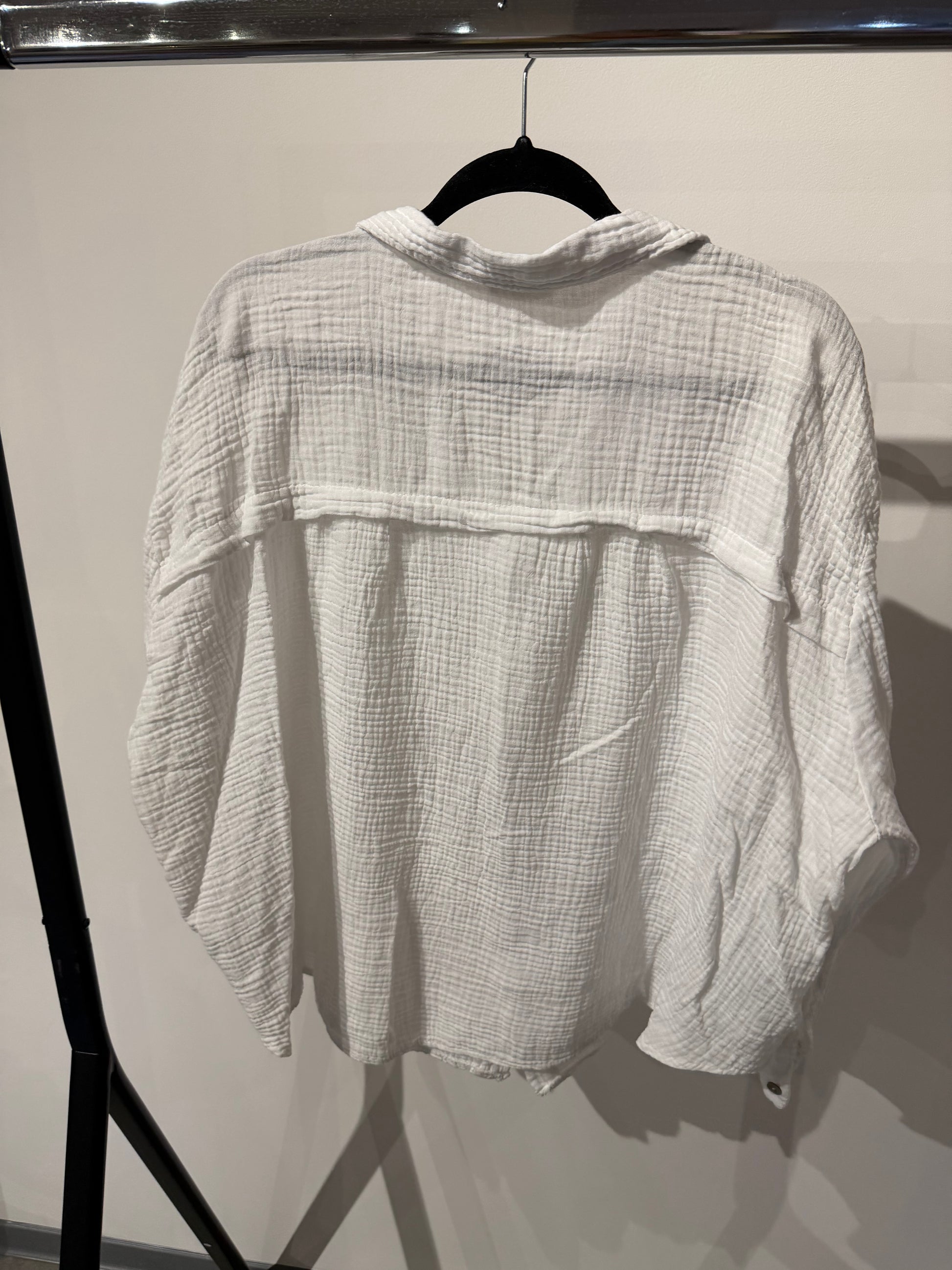 Musselinbluse weiß -263- - Sarahs Modeboutique