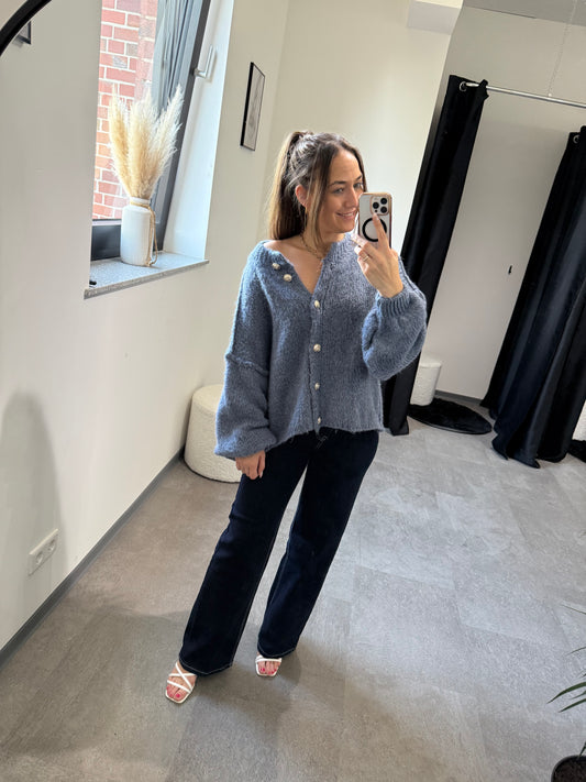 Overzise Pulli -1590- jeansblau