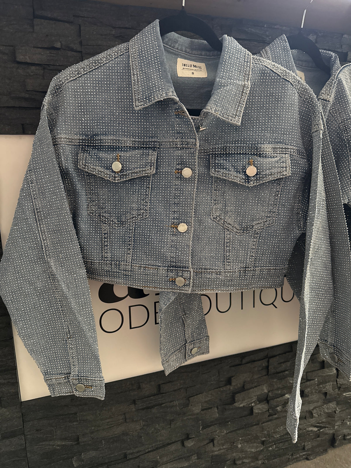 JEANSJACKE GLITZER -7766-