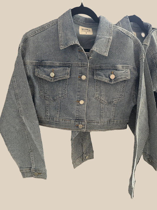 JEANSJACKE GLITZER -7766- - Sarahs Modeboutique