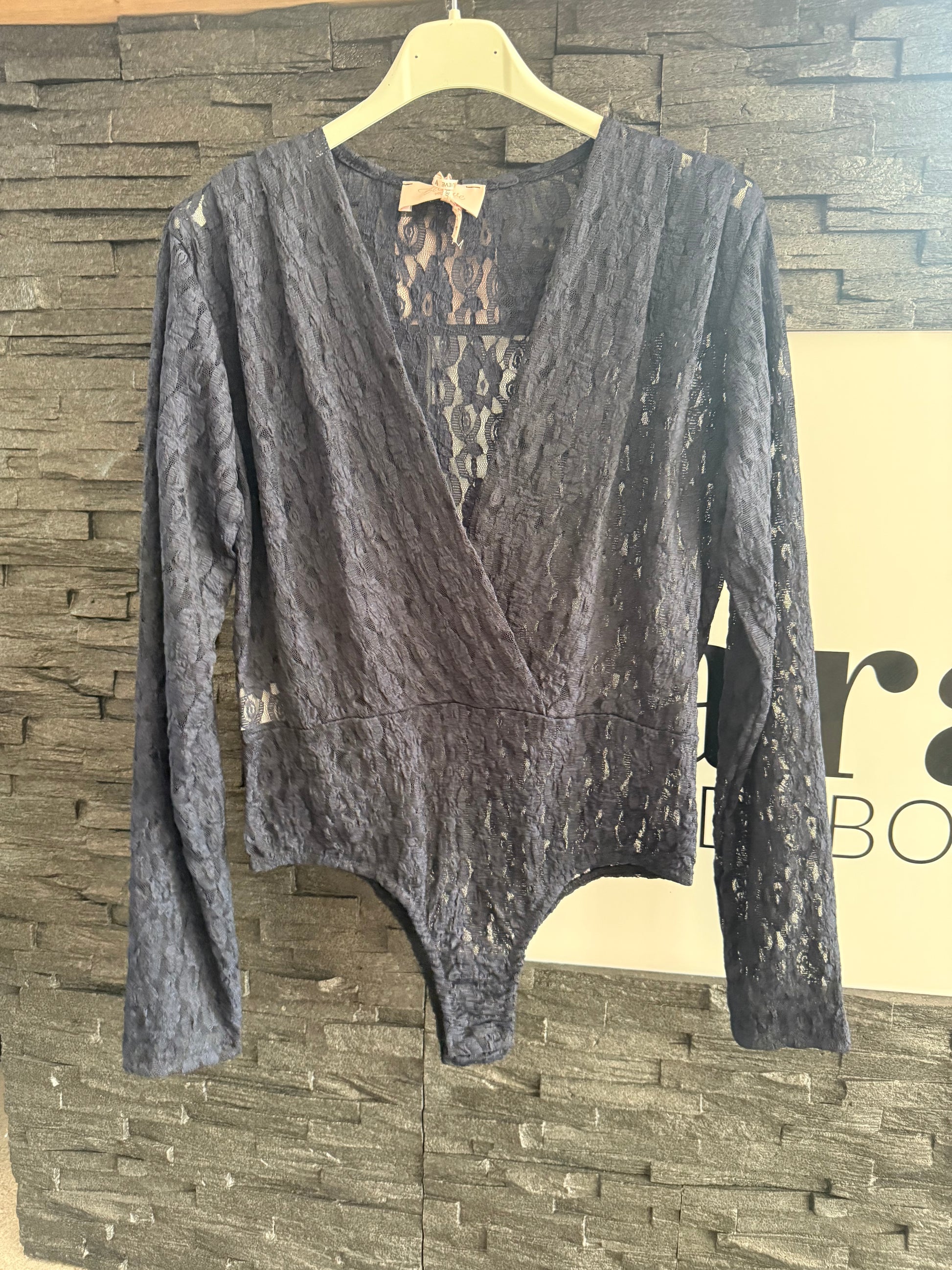 BODY SPITZE DUNKELBLAU -6888- - Sarahs Modeboutique