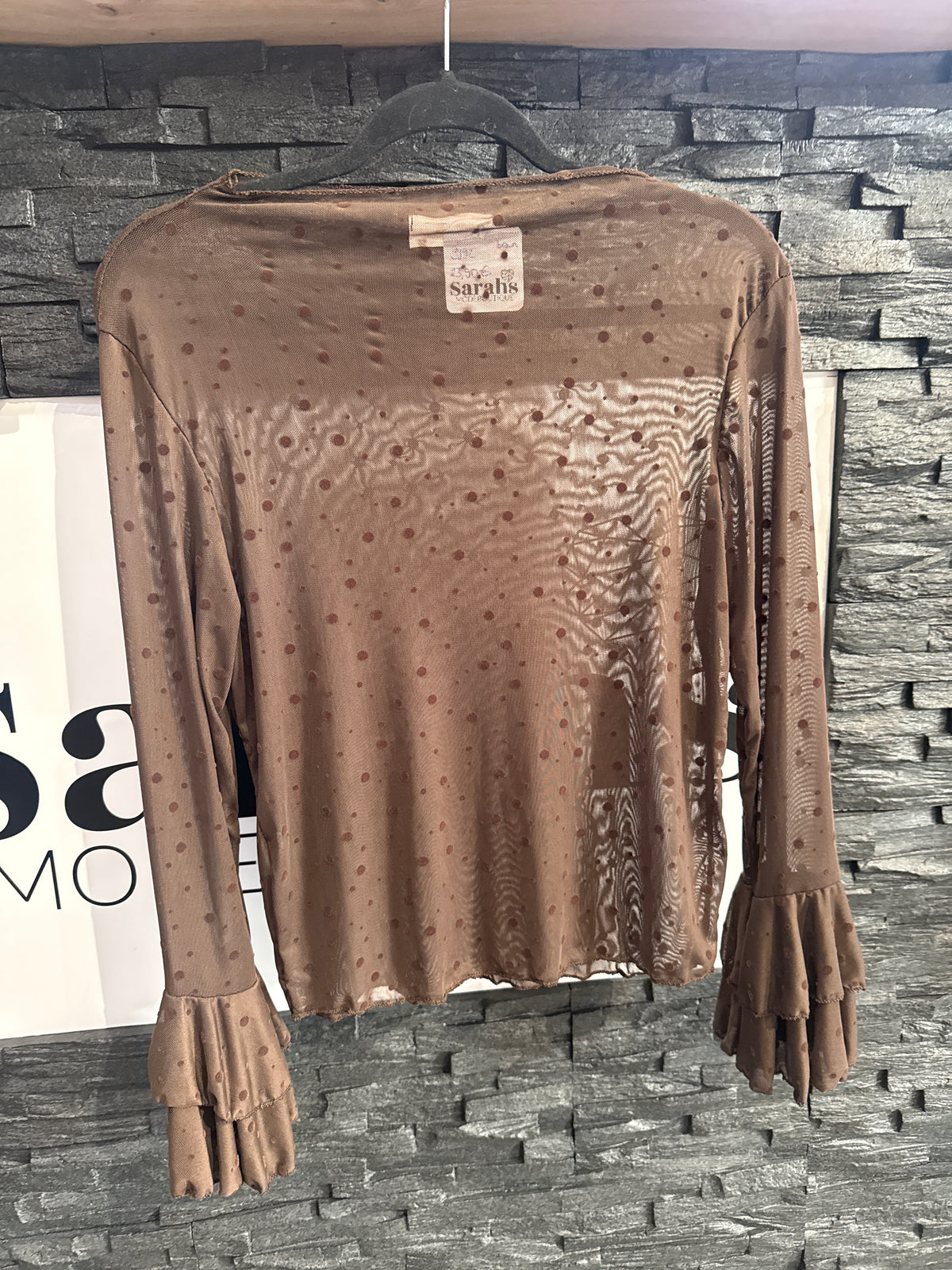 MESH SHIRT -9992- BRAUN