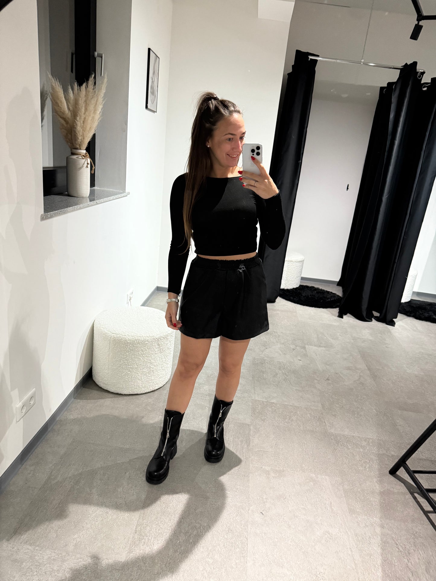 Leder Shorts -1797- - Sarahs Modeboutique
