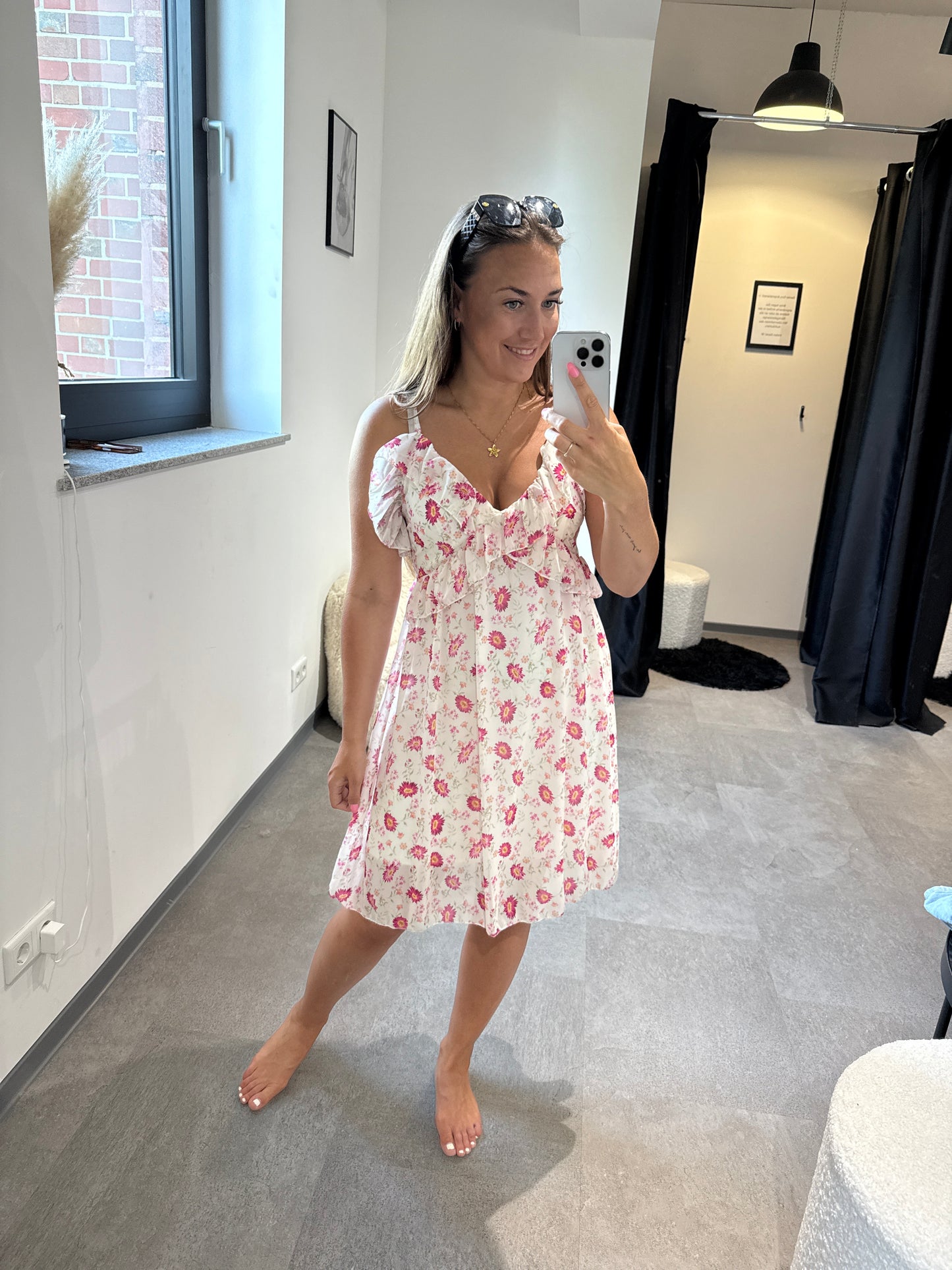 BLÜMCHENKLEID -2226- PINK