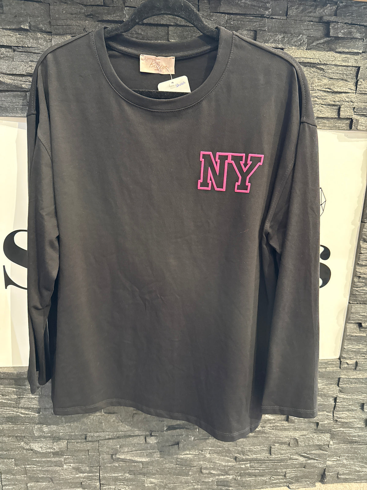 SWEATSHIRT NEW YORK -6002- SCHWARZ