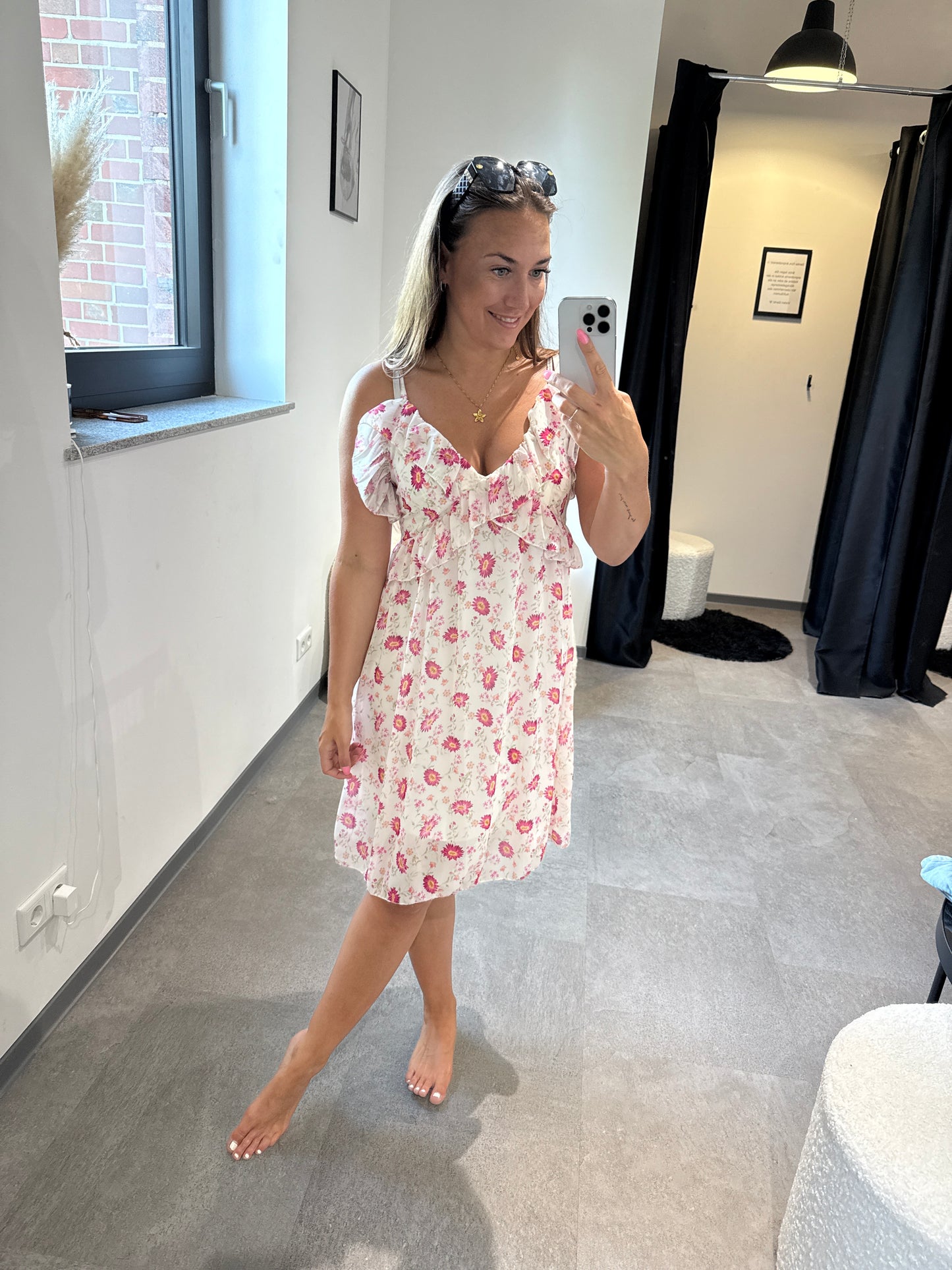 BLÜMCHENKLEID -2226- PINK