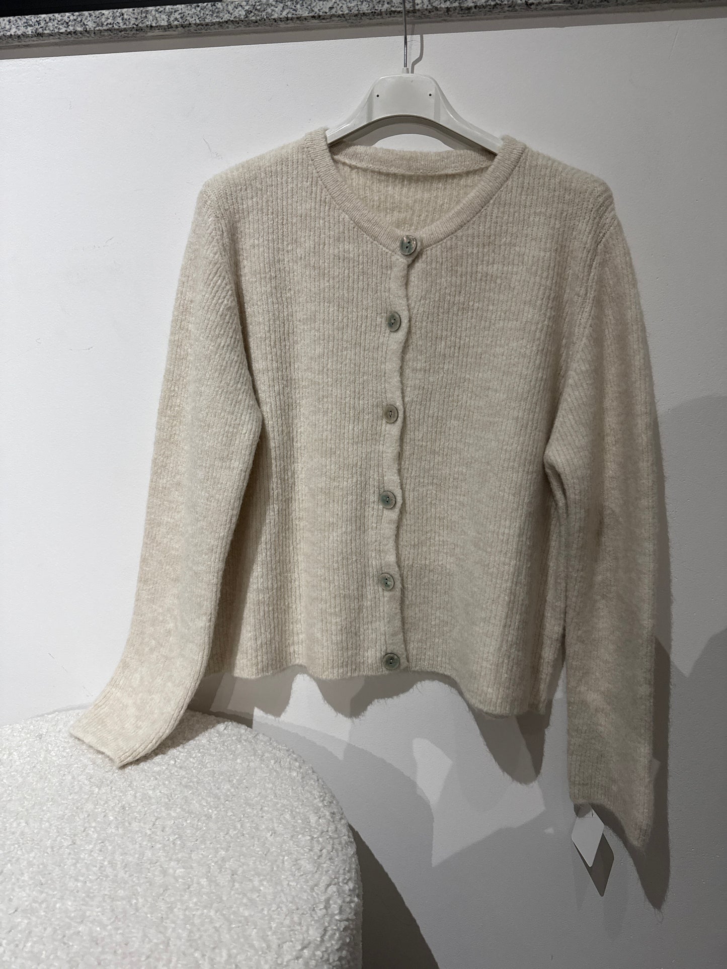 Strickjacke -7559- Creme