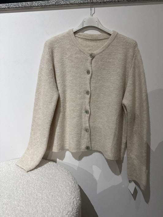Strickjacke -7559- Creme