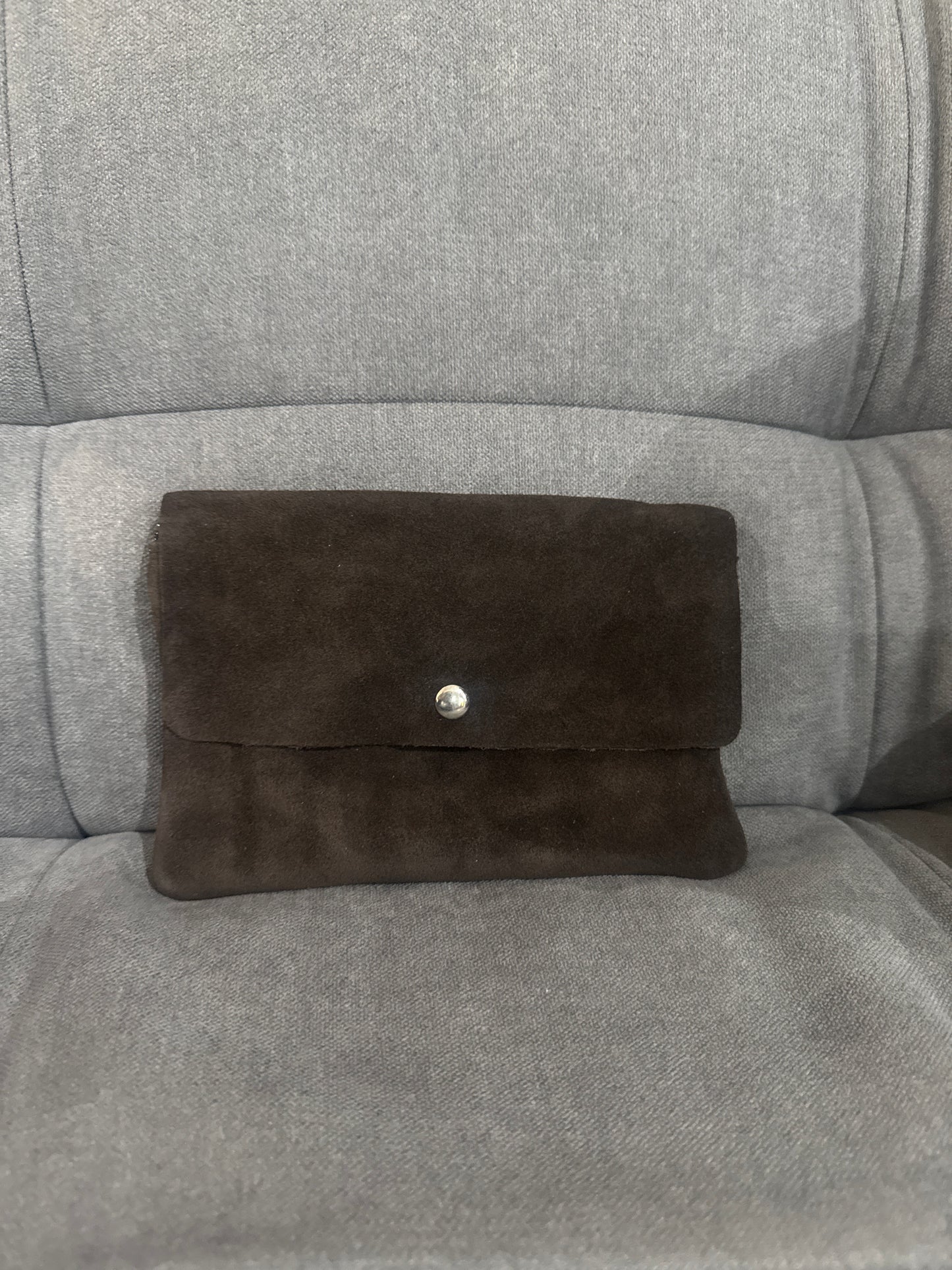 UMHÄNGETASCHE -6004- WILDLEDER BRAUN