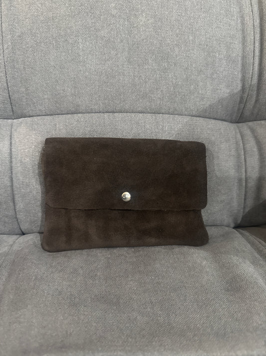 UMHÄNGETASCHE -6004- WILDLEDER BRAUN