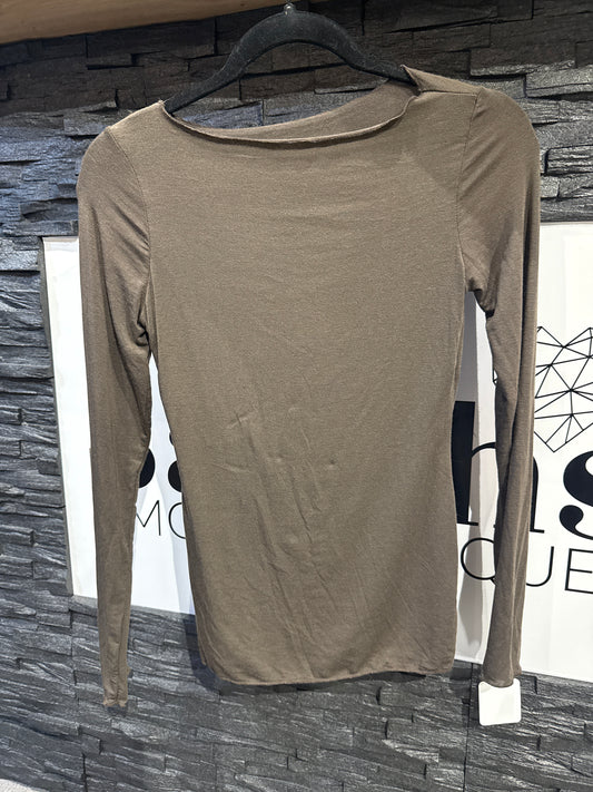 BASIC SHIRT -6782- BRAUN