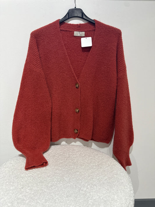 Cardigan dunkelaprico -151-