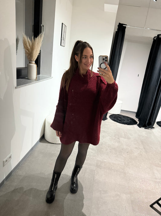 Overzise Pulli -3461- Bordeaux