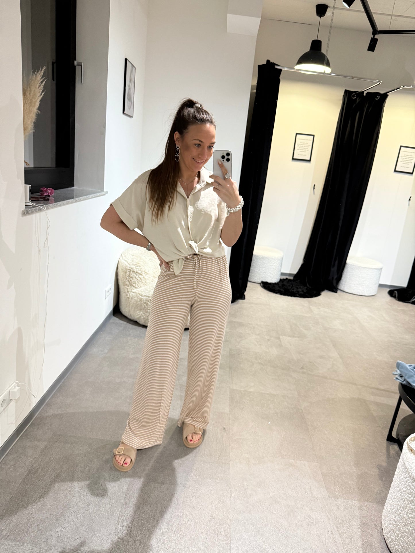 STOFFHOSE -1456- BEIGE - Sarahs Modeboutique
