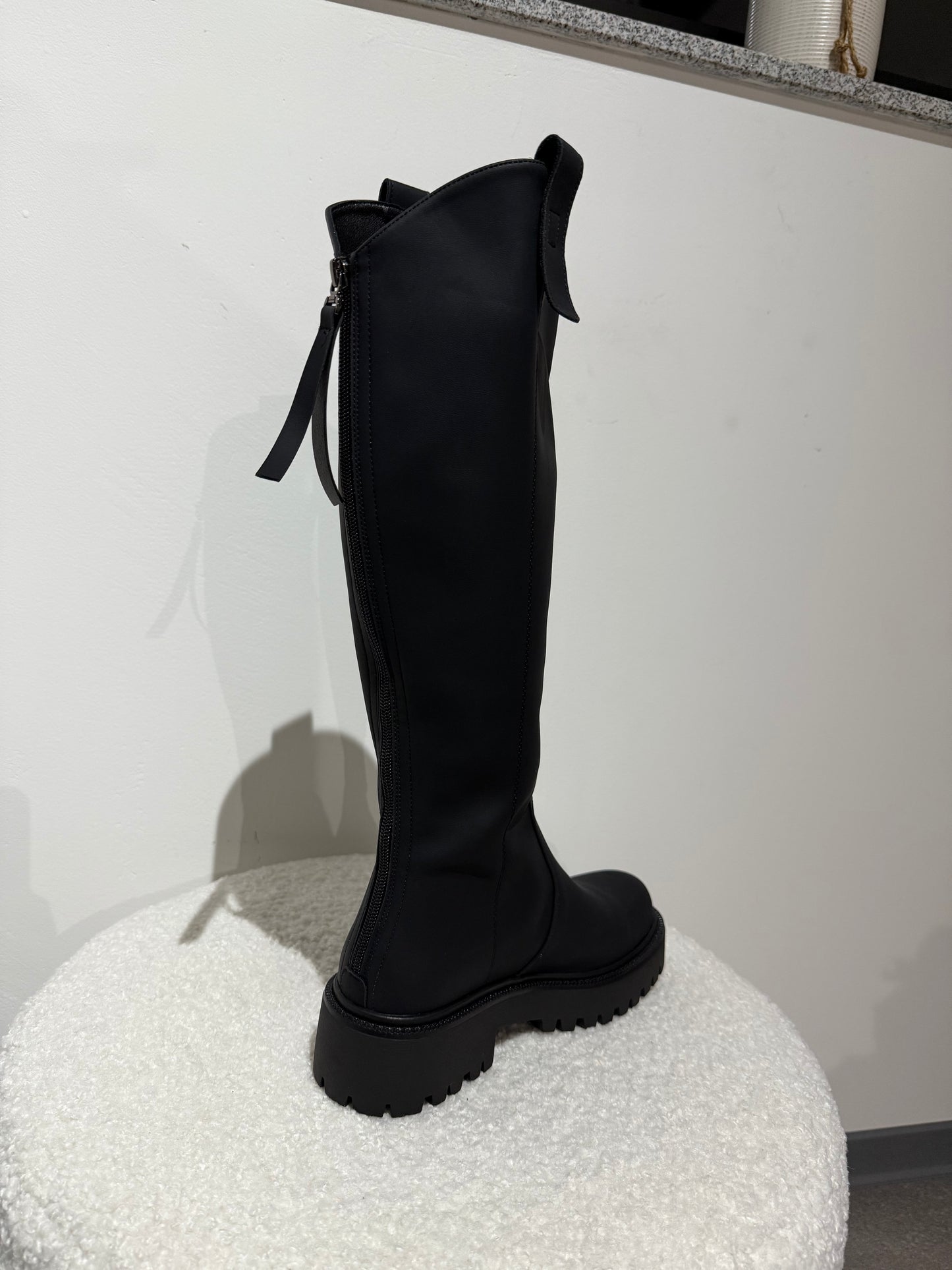 Stiefel matt schwarz -7555-