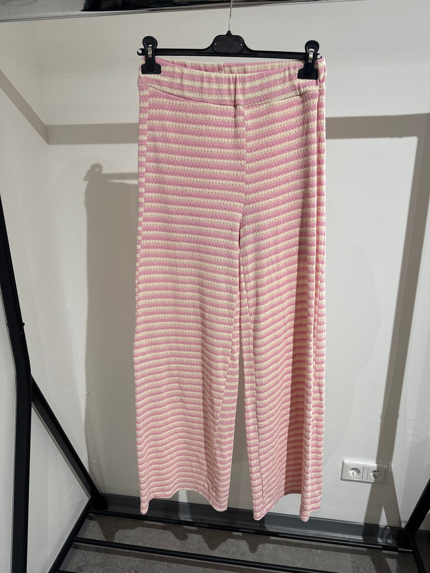 STRICKHOSE -1459- ROSA/CREME - Sarahs Modeboutique