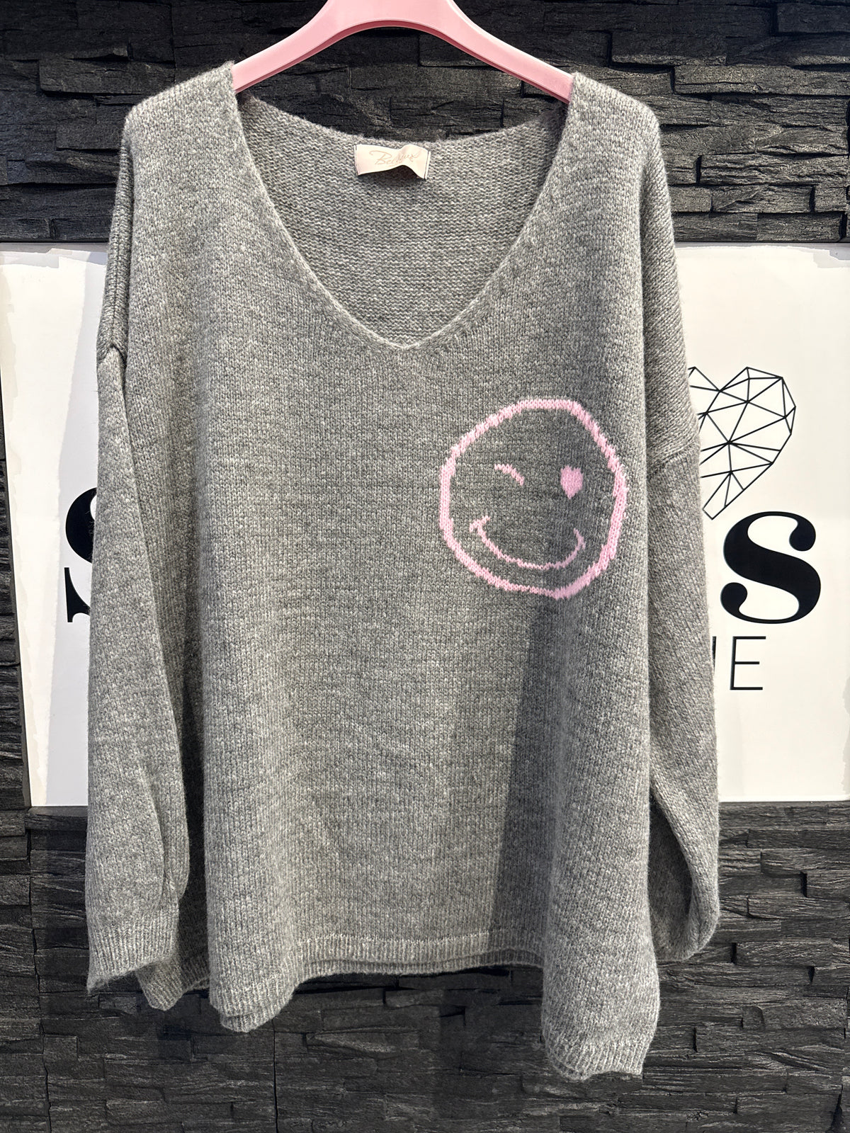 OVERZISE PULLOVER -7899- GRAU