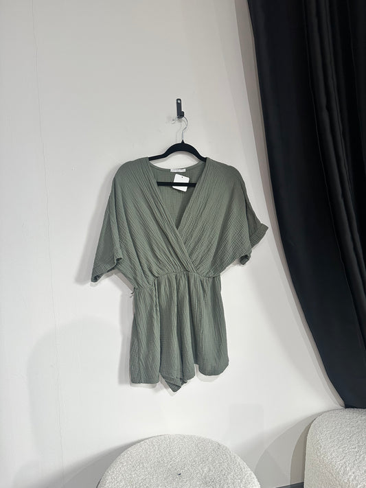 Musselinjumpsuit -4457- Khaki