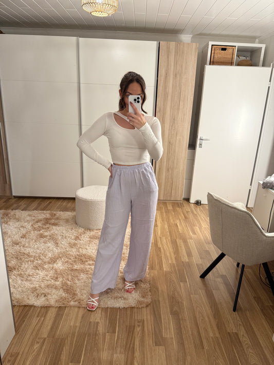 Musselinhose -3922- hellflieder - Sarahs Modeboutique