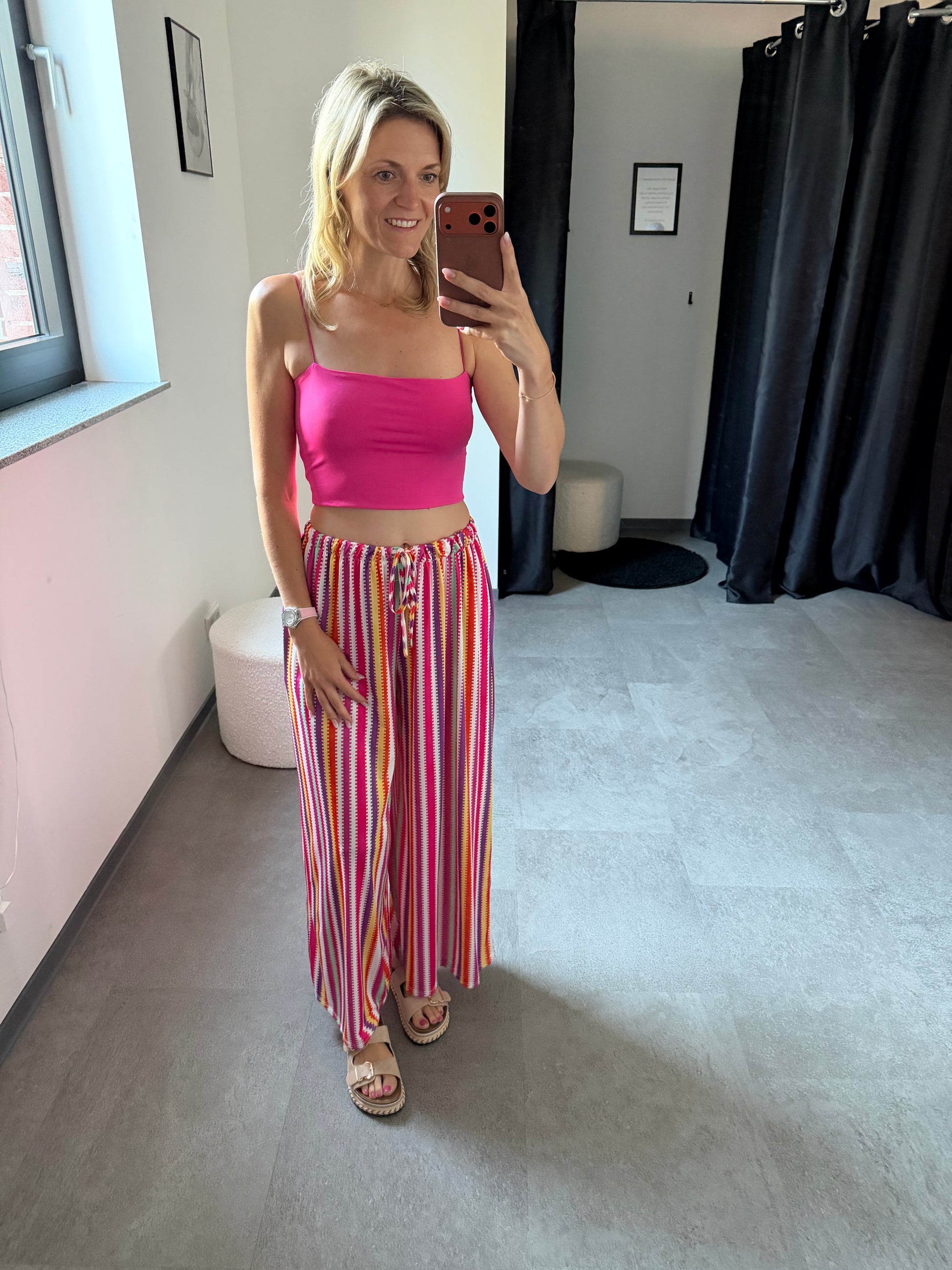 BESTSELLER HOSE  -1667- GESTREIFT PINK - Sarahs Modeboutique