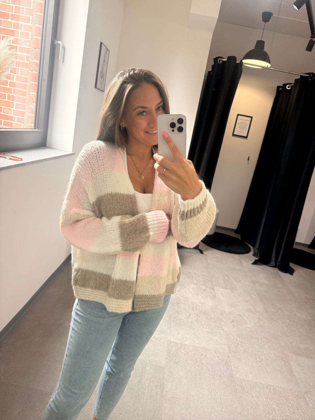 STRICKJACKE -4499- BEIGE - Sarahs Modeboutique