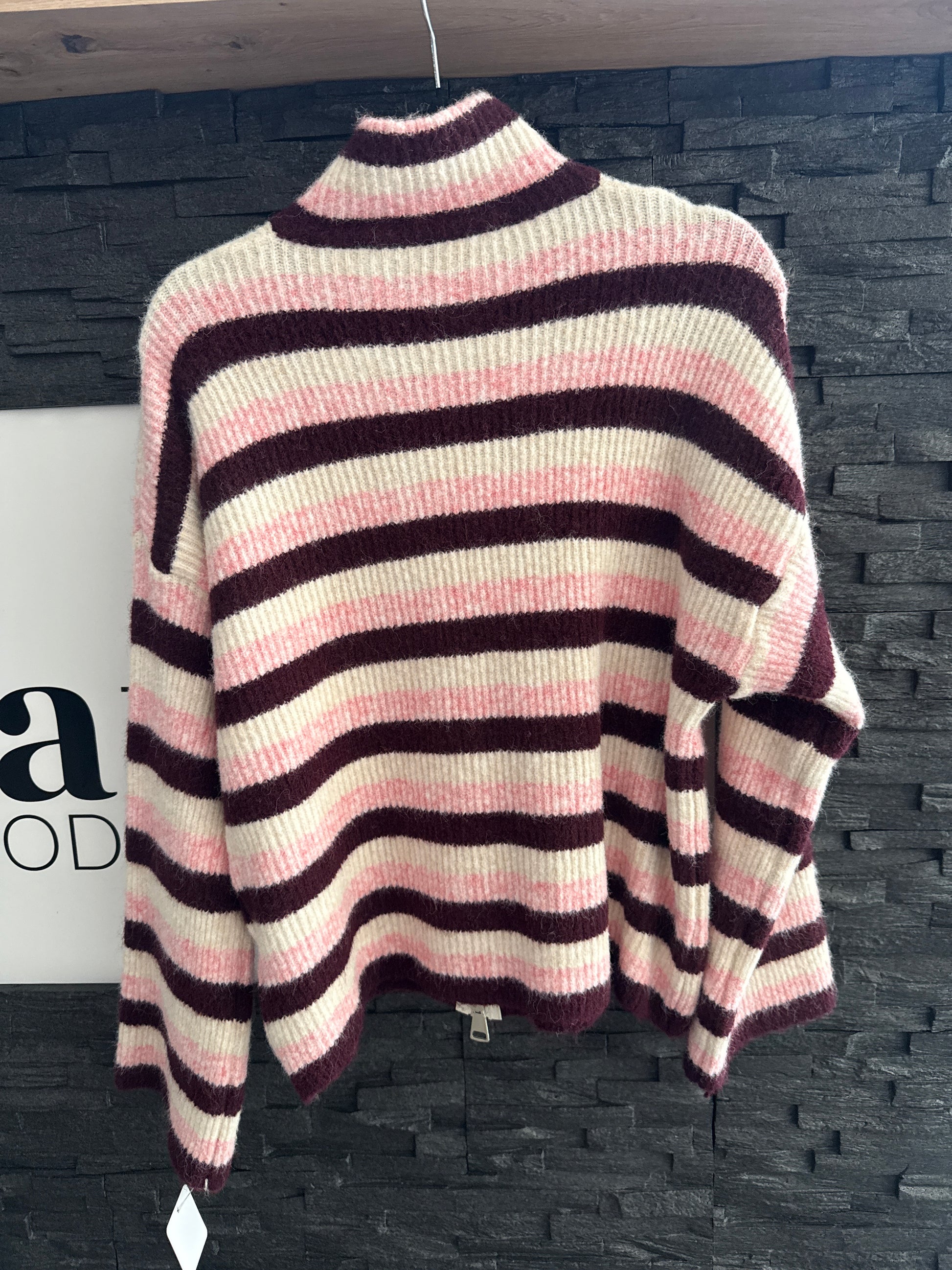 ZIP PULLOVER -3555- BORDEAUX - Sarahs Modeboutique