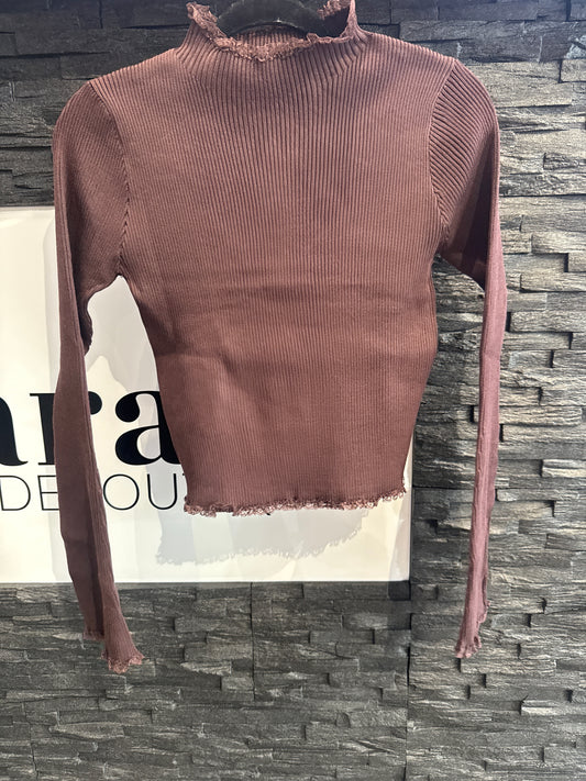 Oberteil -8831- Braun - Sarahs Modeboutique