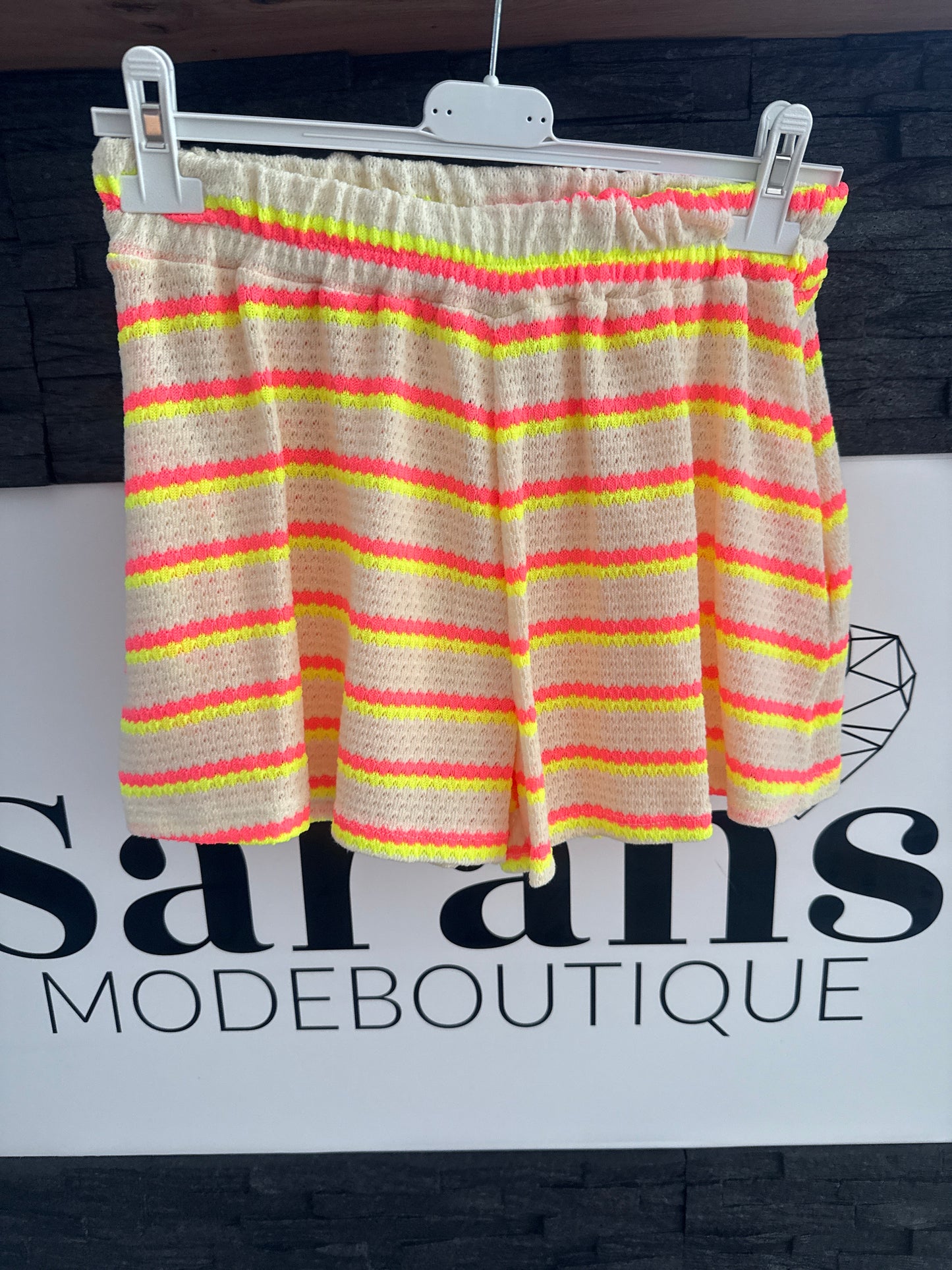 NEON SHORTS -5564- PINK/GELB