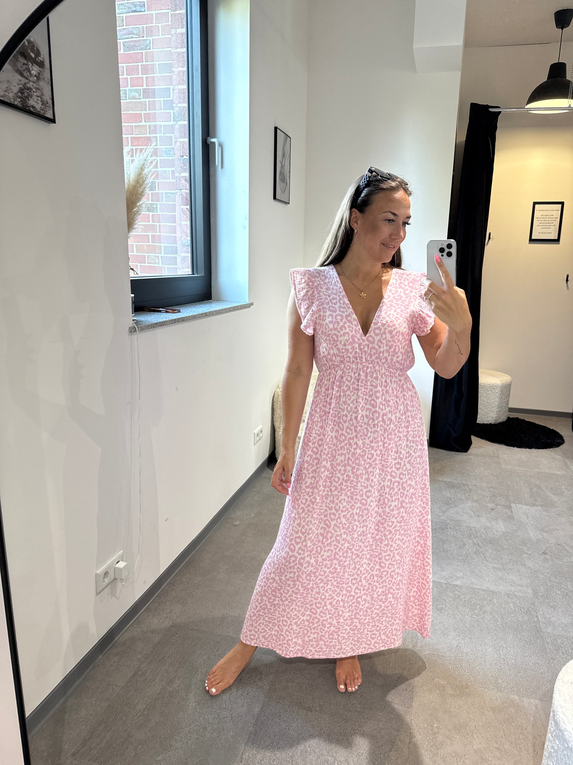 Musselinkleid Leo -4739- rosa - Sarahs Modeboutique