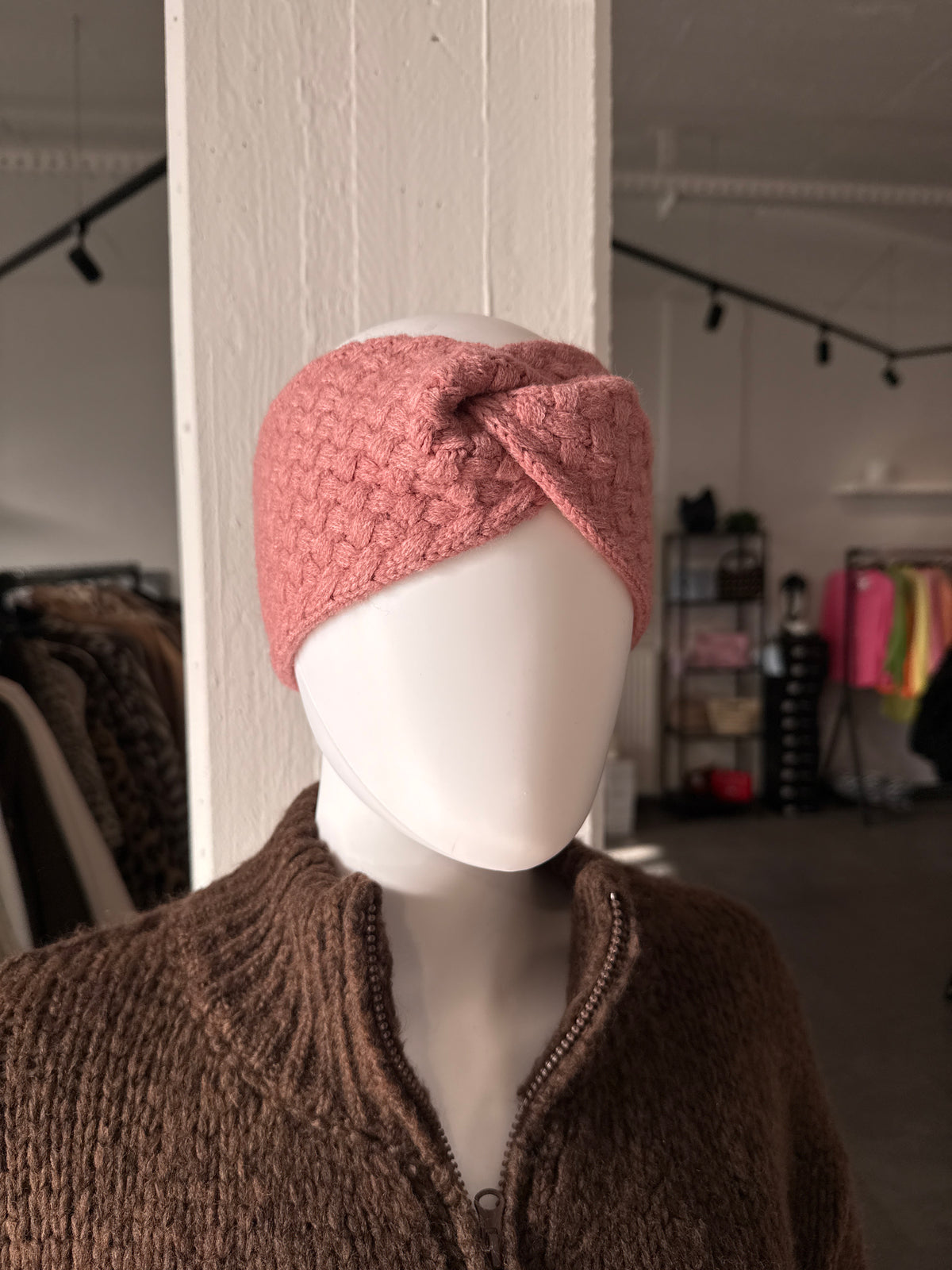 STIRNBAND GEFLOCHTEN -1566- ROSA