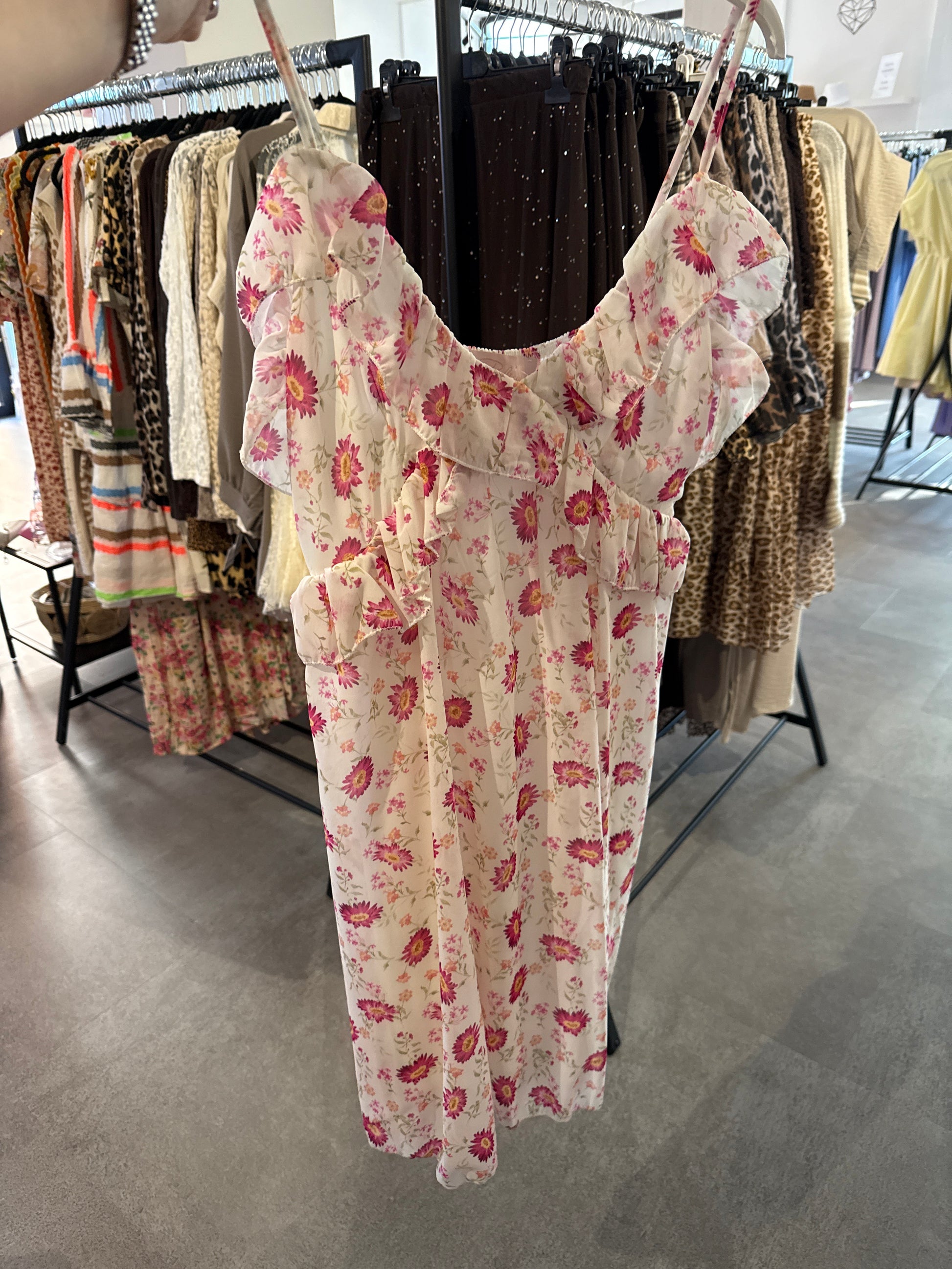 BLÜMCHENKLEID -2226- PINK - Sarahs Modeboutique