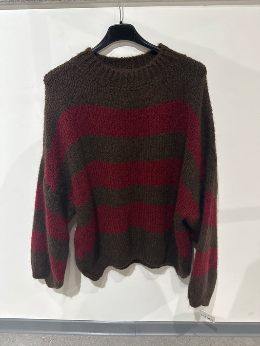 Pulli -1371- Bordeaux/braun