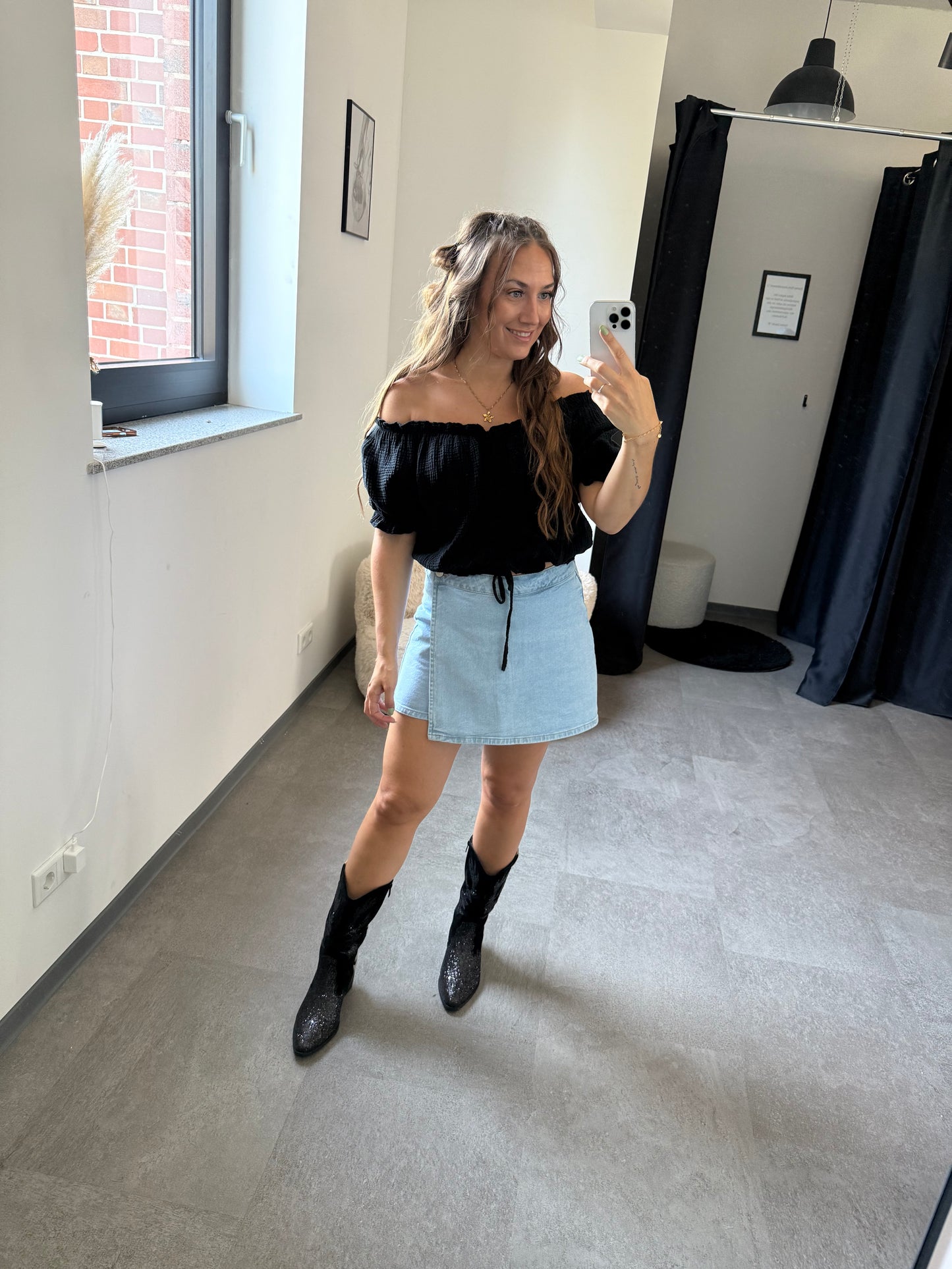 MUSSELINBLUSE -3338- SCHWARZ - Sarahs Modeboutique