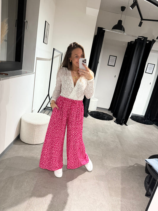 LEOPRINT HOSE PINK -6891- - Sarahs Modeboutique