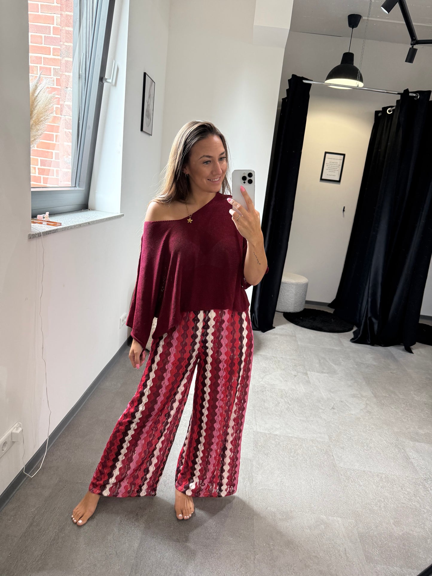 LEICHTER PULLOVER -6000- BORDEAUX