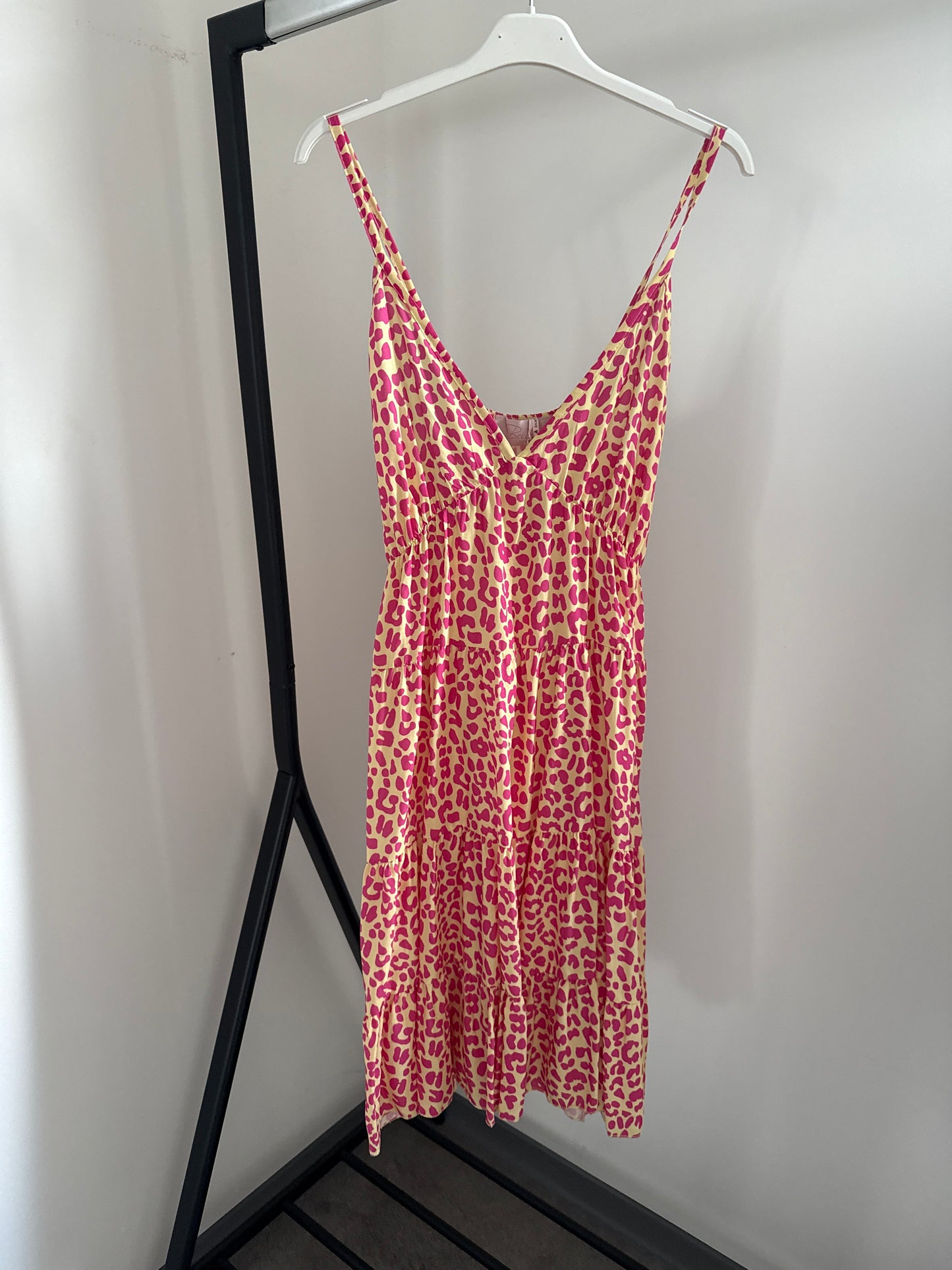 SOMMERKLEID -3336- GELB/PINK