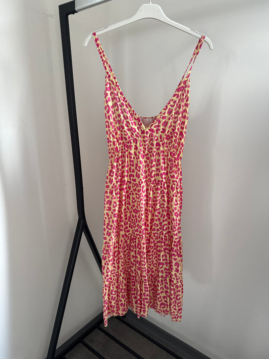 SOMMERKLEID -3336- GELB/PINK