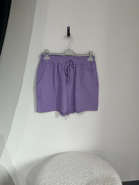 Musselinshorts -1911- Flieder - Sarahs Modeboutique