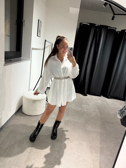 Bluse lang -8811- white - Sarahs Modeboutique