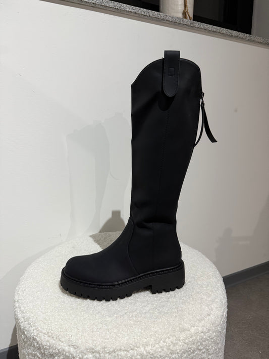 Stiefel matt schwarz -7555-