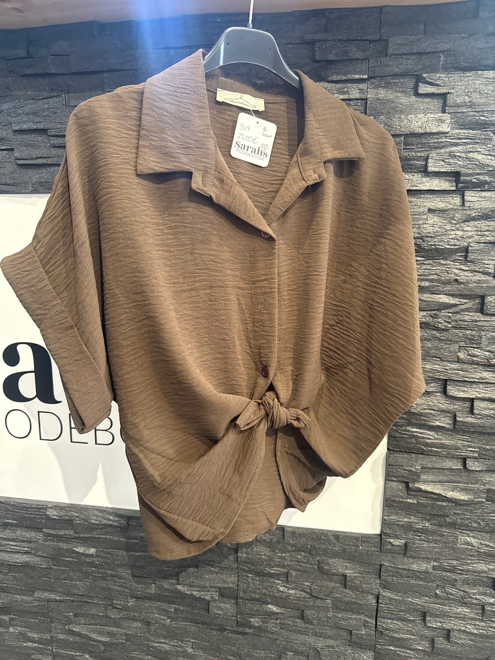 BASIC BLUSE -919- DUNKELBRAUN - Sarahs Modeboutique
