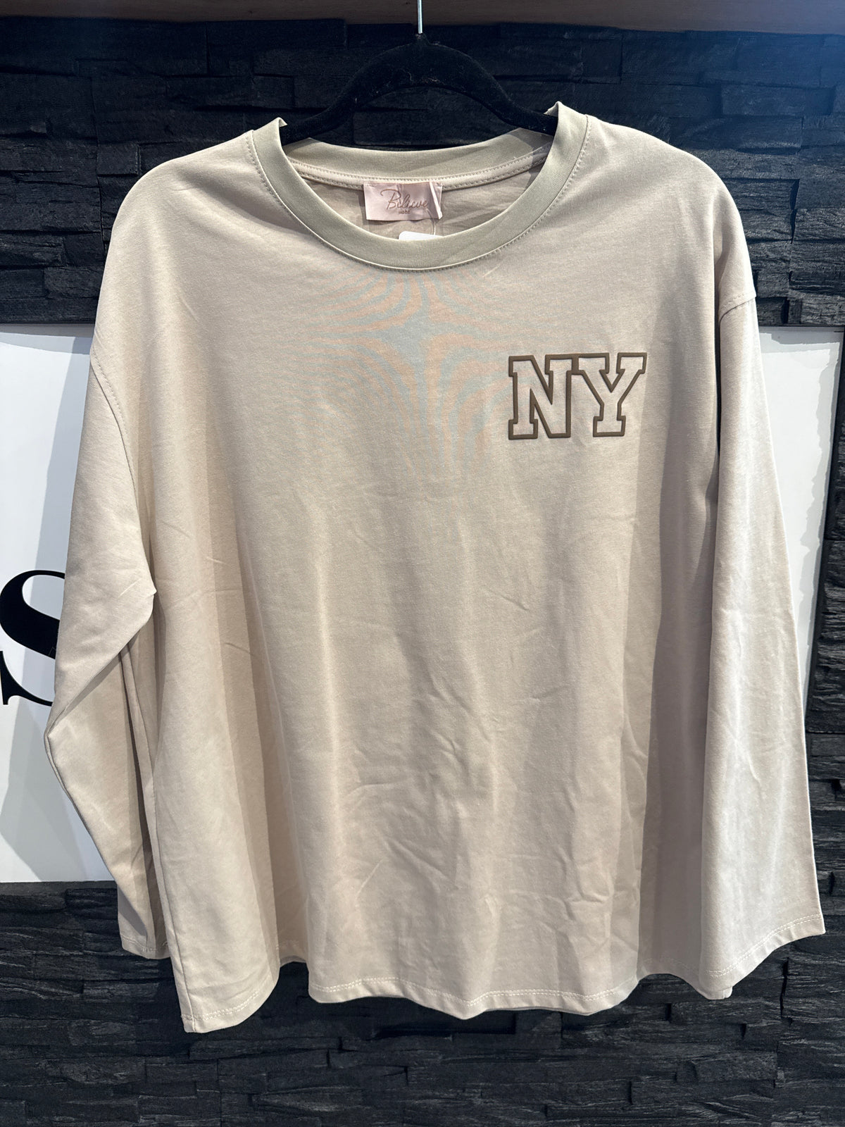 SWEATSHIRT NEW YORK -6002- TAUPE - Sarahs Modeboutique