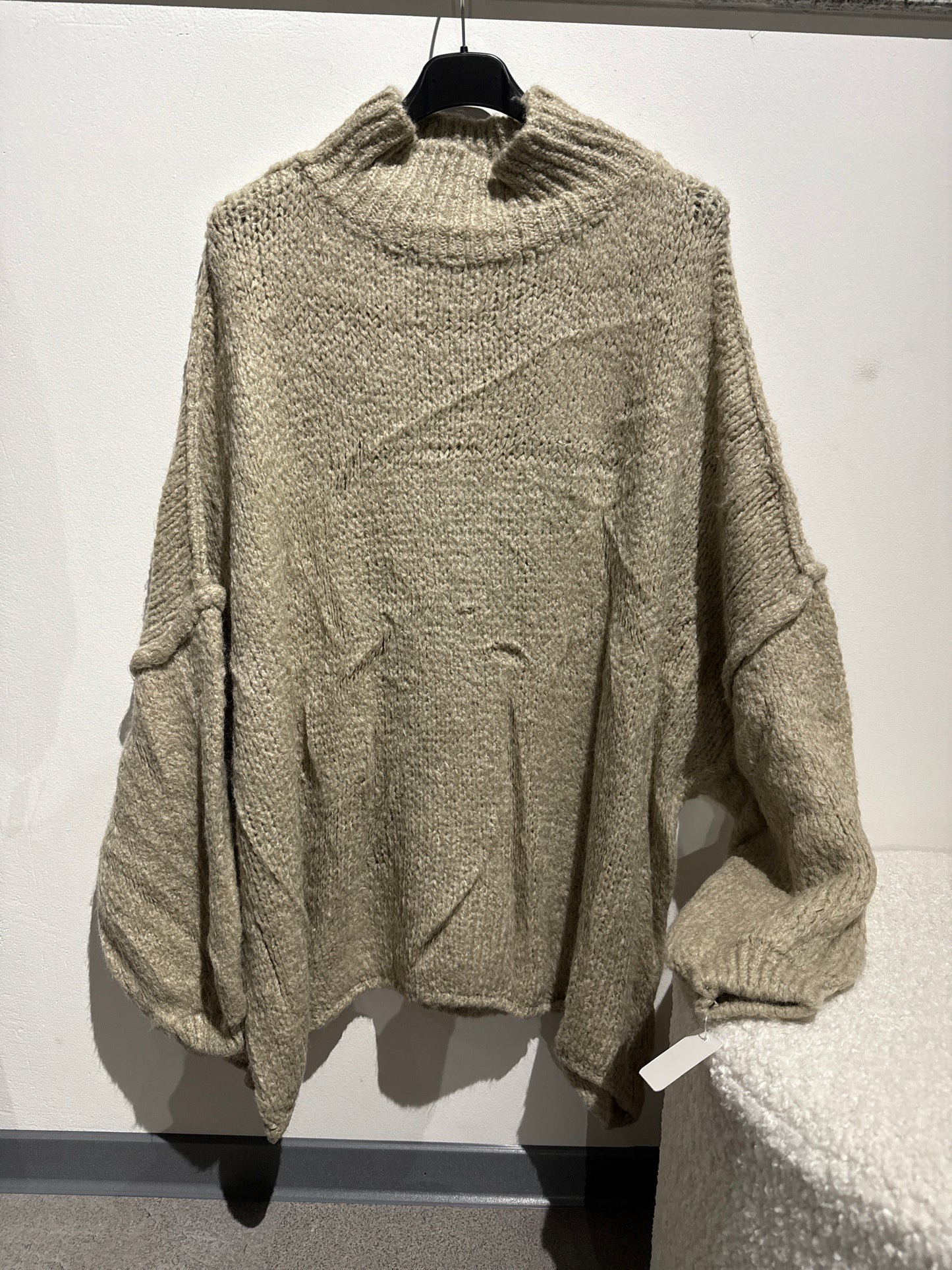 Overzise Pulli -3461-  taupe