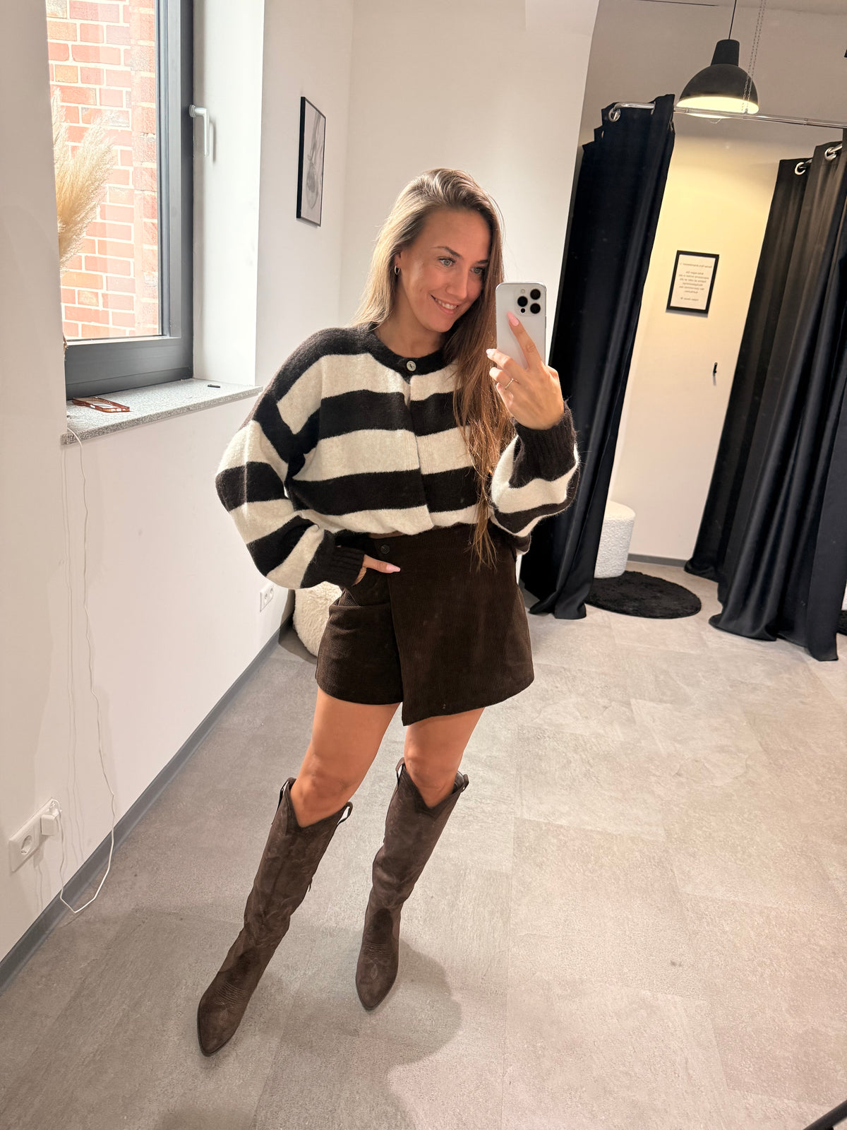 STRICKJACKE -3556- BRAUN
