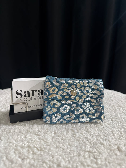 Wildleder Portmonee Leo blau