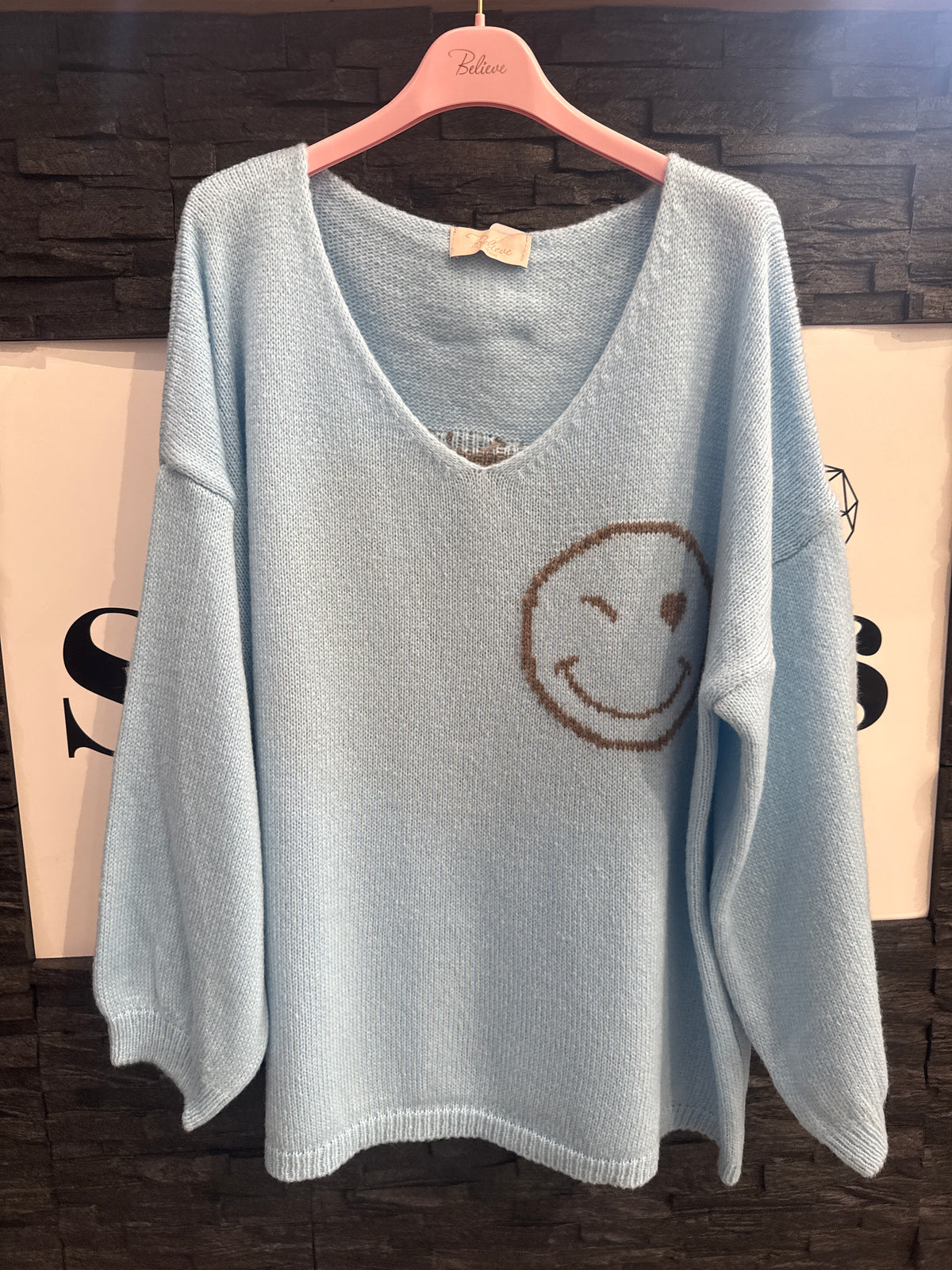 OVERZISE PULLOVER -7899- BLAU