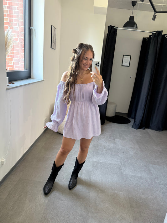 MUSSELINKLEID -9991- FLIEDER - Sarahs Modeboutique